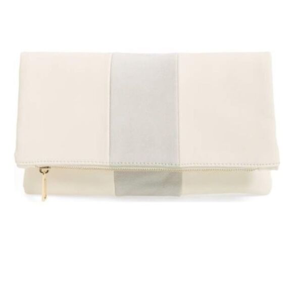 Nordstrom BP White Tonal Clutch - Picture 1 of 4